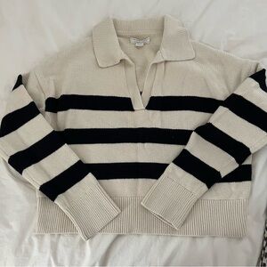 Striped Collared Sweater